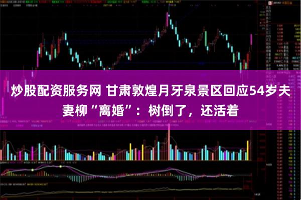 炒股配资服务网 甘肃敦煌月牙泉景区回应54岁夫妻柳“离婚”：树倒了，还活着