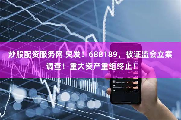 炒股配资服务网 突发！688189，被证监会立案调查！重大资产重组终止！